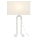 Настольная лампа на арочном корпусе с прямоугольным абажуром One Piece Support варинант исполнения - 2 | Loft Concept в Орле