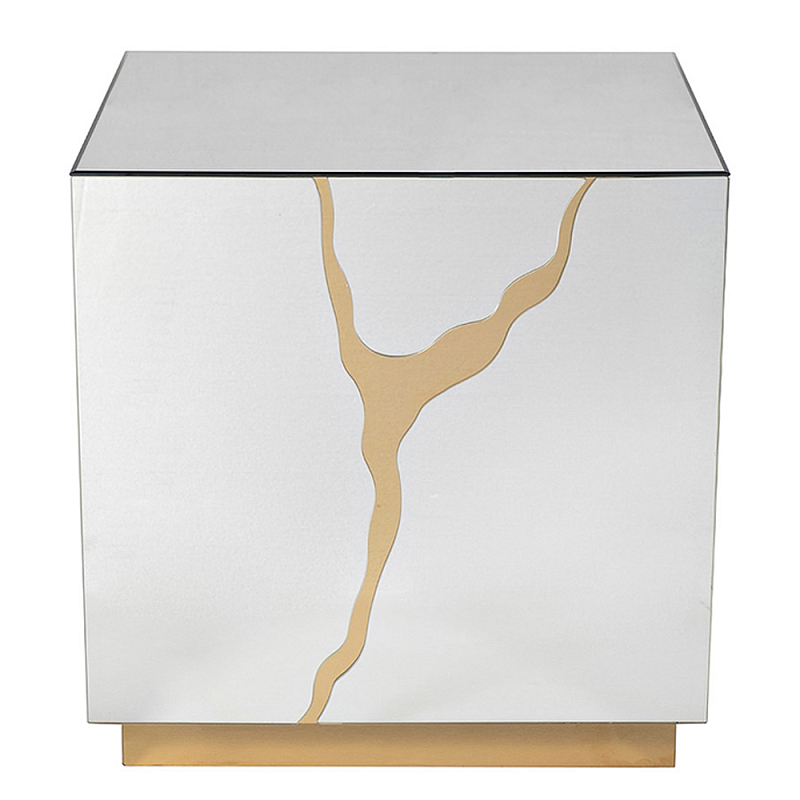 Столик журнальный зеркальный с золотым декором Gold Painted Mirror Table Зеркало Золотой Столик журнальный зеркальный с золотым декором Gold Painted Mirror Table Зеркало Золотой в Орле | Loft Concept