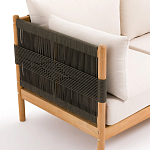 Садовый диван из тикового дерева и веревок Оreon варинант исполнения - 10 | Loft Concept в Орле