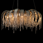 Люстра круглая подвесная с металлическими дугами и длинными цепочками 80 см Atlantis Chain варинант исполнения - 6 | Loft Concept в Орле