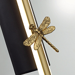 Бра с круглым плафоном из алебастра и бронзовой декоративной стрекозой 65 Alaris  варинант исполнения - 7 | Loft Concept в Орле