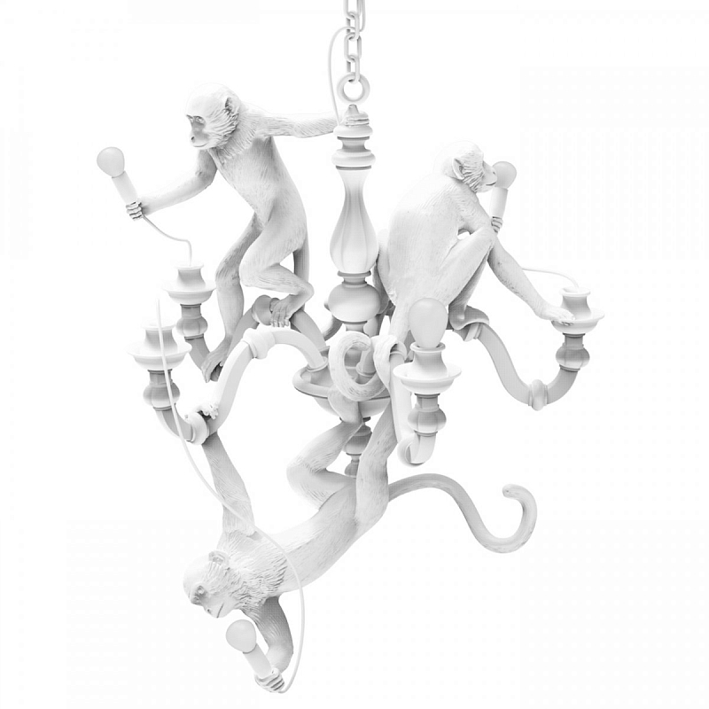 Люстра Seletti Monkey Chandelier White Белый Люстра Seletti Monkey Chandelier White Белый в Орле | Loft Concept