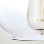 Подвесной светильник цвета никель с прозрачным стеклянным плафоном на цепи Feiss варинант исполнения - 10 | Loft Concept в Орле