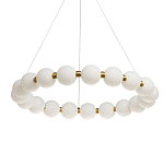 Люстра круглая с матовыми белыми шарами PEARLS Suspension варинант исполнения - 1 | Loft Concept в Орле