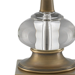 Настольная лампа с хрустальным шаром на корпусе и высоким тканевым абажуром Prism Rod варинант исполнения - 1 | Loft Concept в Орле