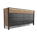 Комод 8 ящиков с подсветкой на рельефном фасаде Warm Industrial варинант исполнения - 7 | Loft Concept в Орле