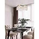 Люстра подвесная волнистой формы с хрустальными подвесками Ludivine Lighting варинант исполнения - 5 | Loft Concept в Орле