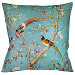 Подушка декоративная с изображением птиц в саду Chinoiserie Birds in the Peach Orchard Cushion варинант исполнения - 1 | Loft Concept в Орле