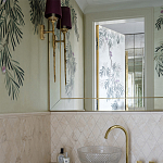 Обои ручная роспись Silk Tree Original colourway on White Metal gilded paper варинант исполнения - 3 | Loft Concept в Орле