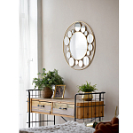 Зеркало настенное с круглыми зеркальными вставками Modern Mirror Space варинант исполнения - 2 | Loft Concept в Орле