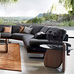 Дизайнерский журнальный стол c круглой столешницей на фигурном основании Usake варинант исполнения - 1 | Loft Concept в Орле