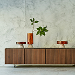 Высокая чаша из янтарного стекла Amber Marble Vase варинант исполнения - 4 | Loft Concept в Орле