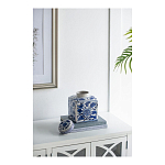 Ваза с крышкой в китайском стиле Oriental Blue & White Ornament Vases варинант исполнения - 3 | Loft Concept в Орле