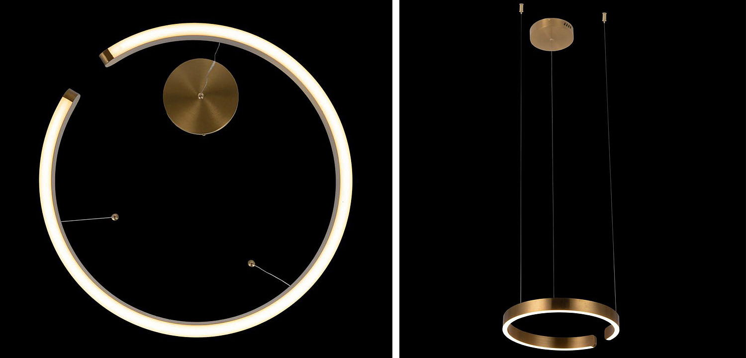 Подвесной светильник Half Ring brass 40 Подвесной светильник Half Ring brass 40 - Loft-Concept в Орле