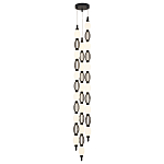 Подвесной светильник светодиодный с белыми сферическими плафонами и декоративными элементами в виде черной сетки HANDLE GRAPE варинант исполнения - 4 | Loft Concept в Орле