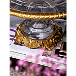 Чаша из прозрачного стекла с бронзовым ободком и фигурками бабочек Eden Garden варинант исполнения - 5 | Loft Concept в Орле