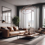 Люстра с 3-мя подвесами в виде шестиугольников Hexagon Horizontal варинант исполнения - 8 | Loft Concept в Орле