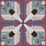 Плитка дизайнерская с узором Маска варинант исполнения - 3 | Loft Concept в Орле