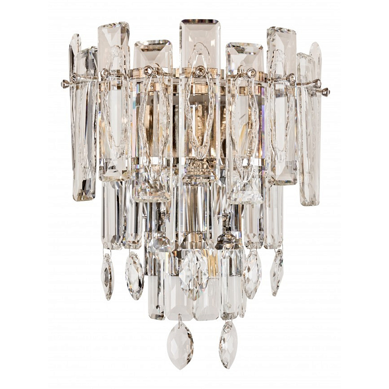 Бра с хрустальными подвесками Gorgeous Crystal Light Золотой Прозрачный Хром Бра с хрустальными подвесками Gorgeous Crystal Light Золотой Прозрачный Хром в Орле | Loft Concept