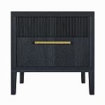 Прикроватная Тумбочка Primo с двумя ящиками Черный дуб варинант исполнения - 1 | Loft Concept в Орле