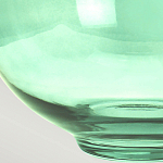 Настольная лампа с шарообразным прозрачным основанием из цветного переработанного стекла и белым цилиндрическим абажуром Elstead Lighting варинант исполнения - 5 | Loft Concept в Орле