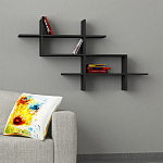 Полка фигурная подвесная цвета антрацит HALIC BOOKCASE ANTHRACITE варинант исполнения - 1 | Loft Concept в Орле