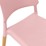 Пластиковый стул на ножках из массива бука Ferret Pink варинант исполнения - 4 | Loft Concept в Орле