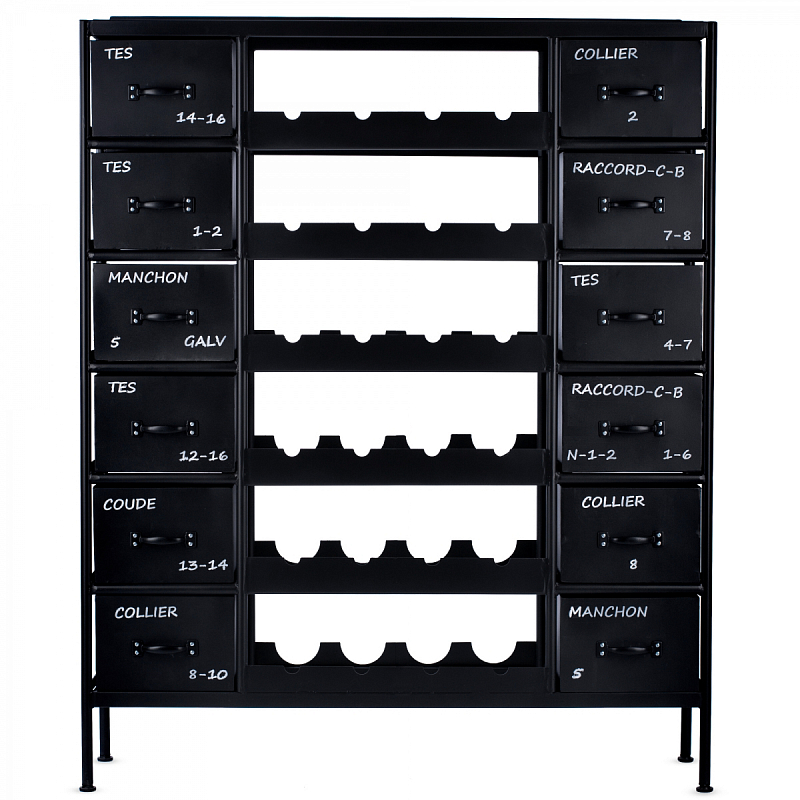 Винный стеллаж RADAGAST IRON WINE CHEST BLACK Черный Красный Оранжевый Желтый Белый Серый Синий Зеленый Голубой Бирюзовый Винный стеллаж RADAGAST IRON WINE CHEST BLACK Черный Красный Оранжевый Желтый Белый Серый Синий Зеленый Голубой Бирюзовый в Орле | Loft Concept