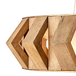 Люстра круглая из толстых деревянных реек Wooden Slats варинант исполнения - 2 | Loft Concept в Орле