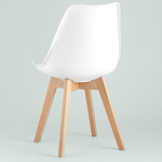 Стул с основой из пластика и мягким сиденьем Arvika White варинант исполнения - 4 | Loft Concept в Орле