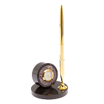 Часы настольные с ручкой из натурального камня Stone Clock варинант исполнения - 5 | Loft Concept в Орле