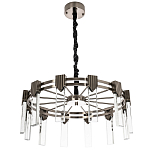 Люстра с прямоугольными хрустальными плафонами Glass Rectangles Chrome Chandelier 60 варинант исполнения - 2 | Loft Concept в Орле