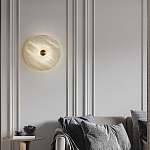 Бра в форме диска из натурального камня с декоративным центральным элеменом Cryptocrystalline Stone варинант исполнения - 4 | Loft Concept в Орле