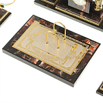 Настольный письменный набор из яшмы и долерита с декором в виде коня Manager Organizer варинант исполнения - 5 | Loft Concept в Орле