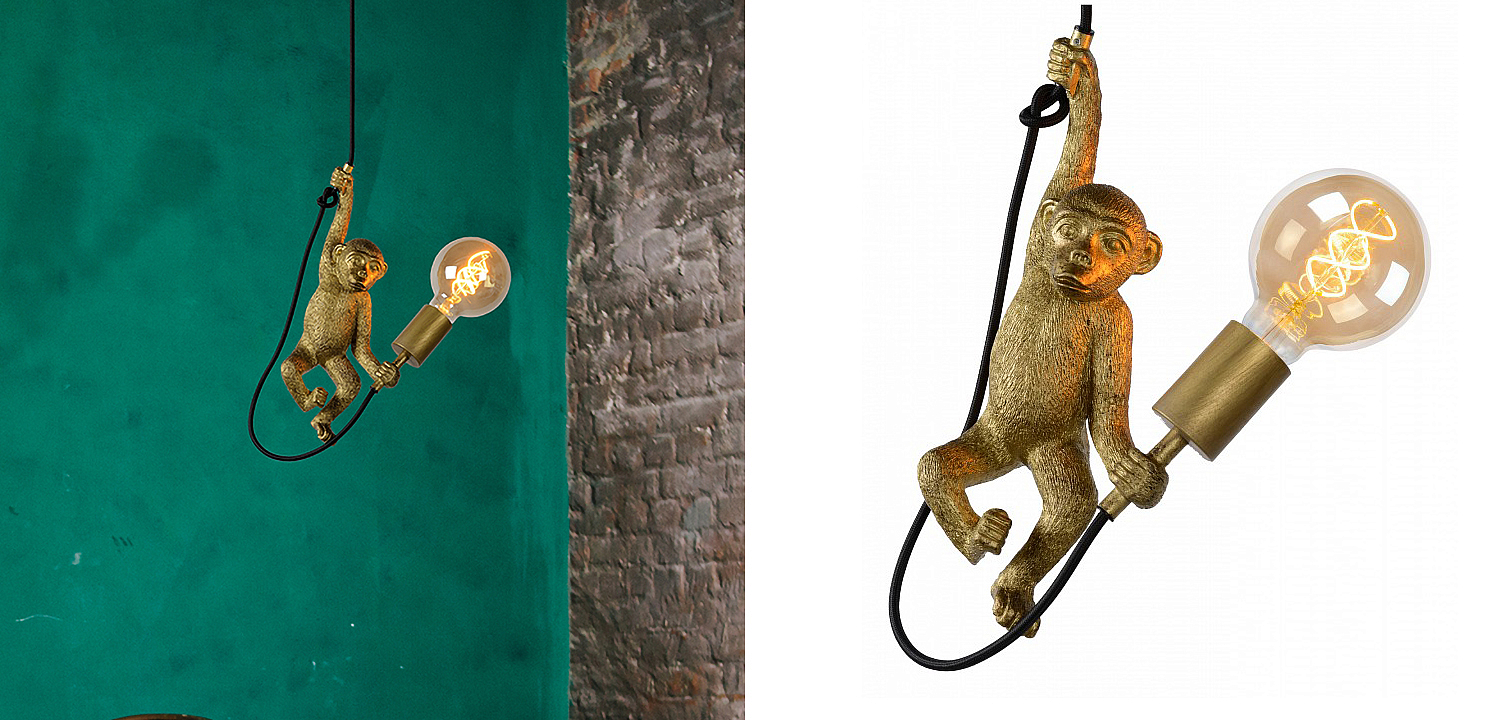 Подвесной светильник Monkey holding a light bulb Подвесной светильник Monkey holding a light bulb - Loft-Concept в Орле