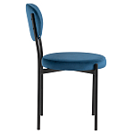 Стул с круглым сиденьем на металлическом основании ALFIE CHAIR Blue варинант исполнения - 5 | Loft Concept в Орле
