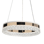 Люстра в виде кольца золотого цвета с прозрачными вставками Radiant Rail варинант исполнения - 1 | Loft Concept в Орле