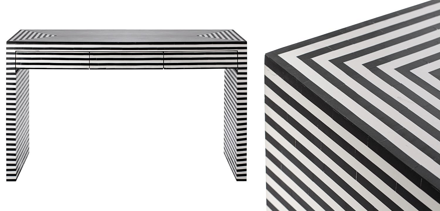 Стол Black&white Indian Bone Inlay table Стол Black&white Indian Bone Inlay table - Loft-Concept в Орле