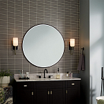  Бра с прямоугольным черным основанием и белым матовым цилиндрическим плафоном Kichler варинант исполнения - 6 | Loft Concept в Орле