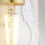 Бра цвета латунь с прозрачным цилиндрическим плафоном из пузырчатого стекла Kichler варинант исполнения - 4 | Loft Concept в Орле