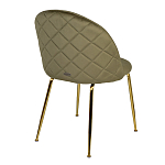 Стул велюровый хаки на золотистых металлических ножках Vendramin Chair варинант исполнения - 3 | Loft Concept в Орле