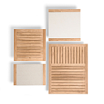 Дизайнерский кофейный стол из дерева с керамической столешницей уличный SWAY Coffee Table варинант исполнения - 2 | Loft Concept в Орле