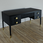 Письменный стол с 4-мя ящиками Elsa Dreams Black  варинант исполнения - 1 | Loft Concept в Орле