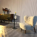 Дизайнерский журнальный стол с основанием в виде черных мраморных бусин Mybimus варинант исполнения - 2 | Loft Concept в Орле