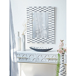 Прямоугольное зеркало с инкрустацией раковинами устриц Mother оf Pearl Facets варинант исполнения - 5 | Loft Concept в Орле