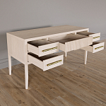 Большой Рабочий стол Primo с 5 выдвижными ящиками Светлый дуб варинант исполнения - 6 | Loft Concept в Орле