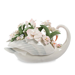 Статуэтка фарфоровая Лебедь с цветами Charming Statuette варинант исполнения - 1 | Loft Concept в Орле