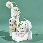 Шкатулка из эпоксидной смолы с цветами белая Epoxy Resin Rectangular Box White варинант исполнения - 4 | Loft Concept в Орле