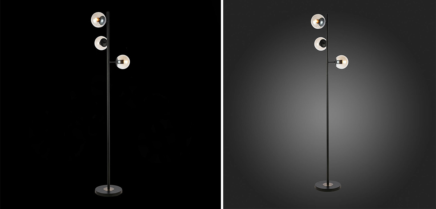 Торшер Modo Floor Lamp Ambre Black Торшер Modo Floor Lamp Ambre Black - Loft-Concept в Орле