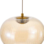 Подвесной светильник с янтарным рифленым стеклянным плафоном Ferm Living варинант исполнения - 4 | Loft Concept в Орле